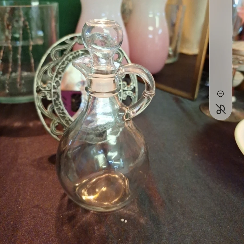 Small Glass Cruet with Stopper